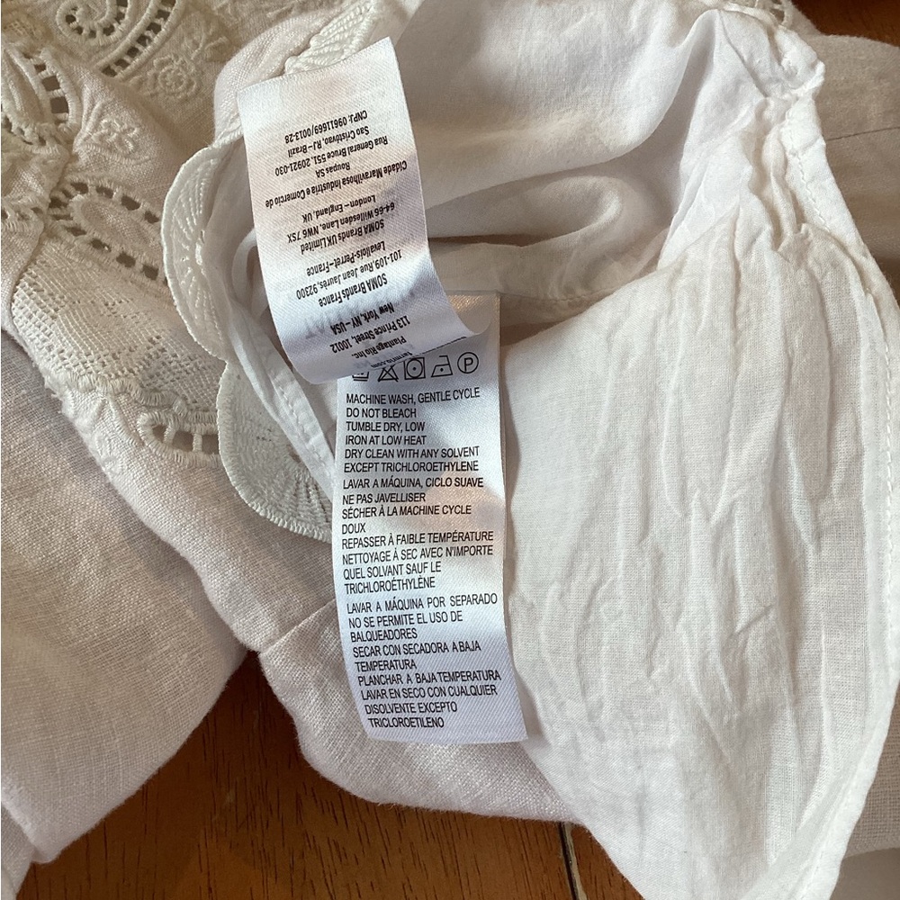 FARM Rio White Eyelet Puff-Sleeve Mini Dress - XS - read description! - Picture 15 of 16